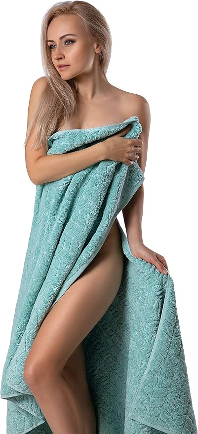 Turkish Cotton Ultra-Soft Plush Absorbent Quick Dry Bathroom Towel Set, Made in Turkey (Mint Green, 4 Pcs Hand Towel Set)
