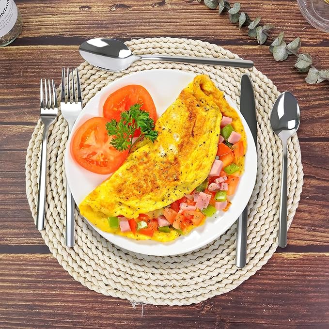 KINGSTONE Dinner Forks Set of 24, 8-Inch 18/10 Stainless Steel Forks Cutlery, Mirror Polished Table Forks for Home, Kitchen & Restaurant, Dishwasher Safe (Dinner Forks Set, 24-Piece)