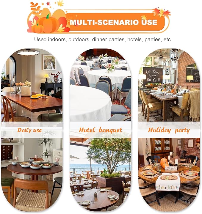 sancua 2 Pack Tablecloth Rectangular 60x102 Inch Light Brown, Thanksgiving Table Cloth Rectangle for 6 Foot Tables - Stain and Wrinkle Resistant Washable Polyester Cover for Fall Dining Parties Bronze