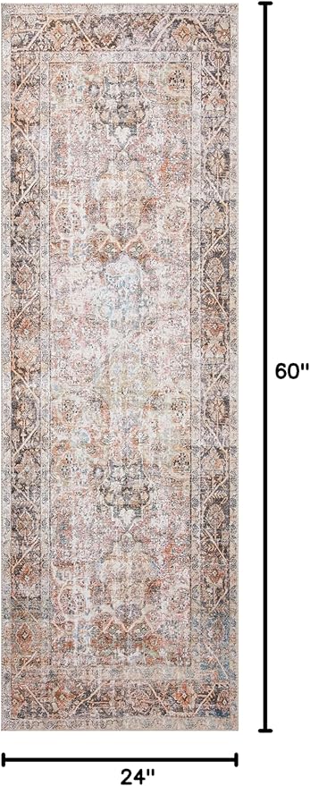 Loloi Adrian Collection ADR-05 Sunset/Charcoal 2'-0" x 5'-0", .19" Thick Accent Rug