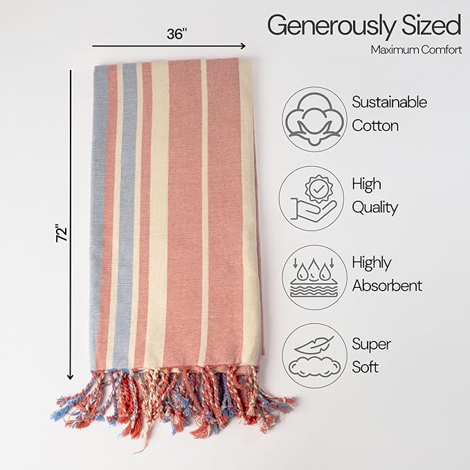 Salt Earth Towel (Tomato Red, Sky Blue,(Lavender, Mint Green),(Lemon Green, F.Orange)