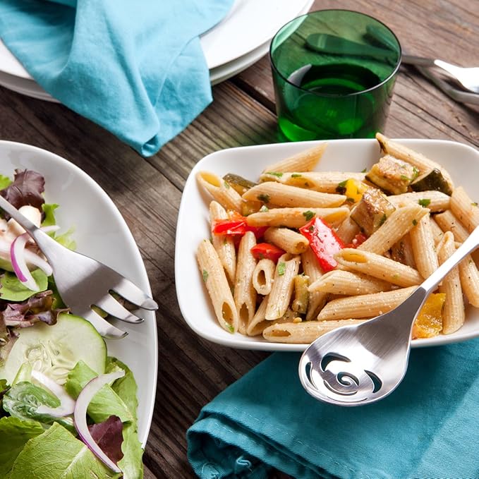 KNORK Original Matte Flatware 61 Piece Set, Service for 8