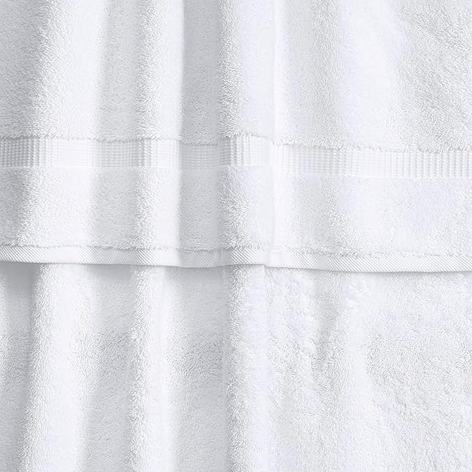 SALBAKOS 100% Turkish Cotton 6-Piece Towel Set | Heirloom Quality Hotel & Spa Collection | Soft, Super Absorbent 2 Washcloth, 2 Hand, 2 Bath Towel Sets | Made in Turkey (White, 6 Piece Towel Set)