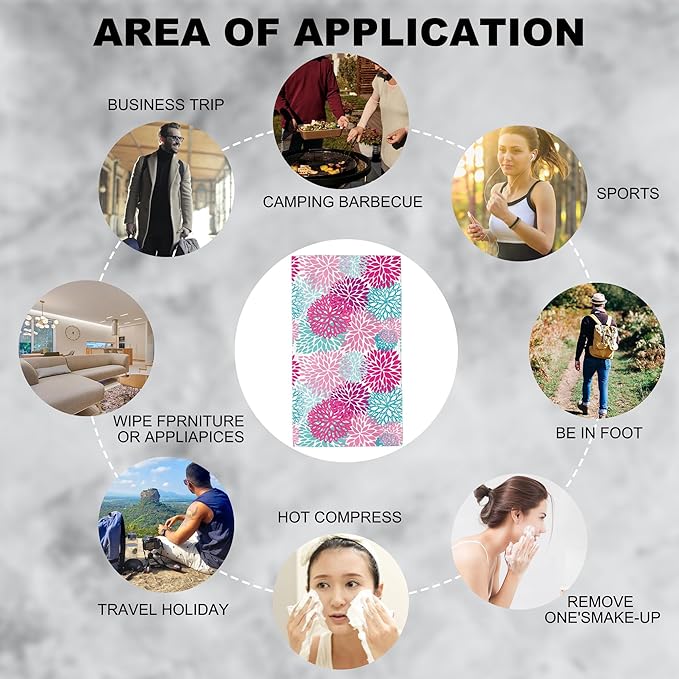 Hand Towels Set of 2 Bright Floral Towels for Bathroom Soft Absorbent Decorative Hand Bath Towels Dish Towels for Kitchen Sports Gym Yoga Home Decor 14 x 28 in