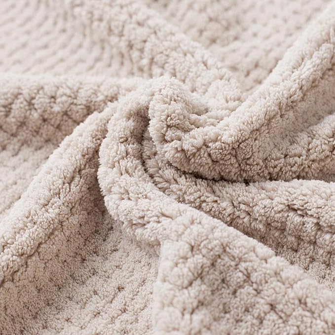 Oversized Bath Towels Extra Large 40x80 Inches Bath Sheets for Adults Super Soft Quick Dry Highly Absobent Microfiber Shower Towels (2 Piece, Beige)