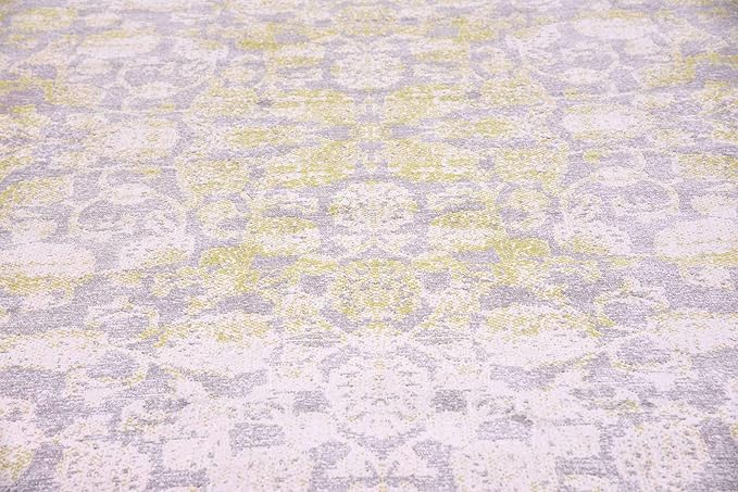 Unique Loom Traditional Classic Intricate Design Distressed Vintage Detail, Area Rug, 8' 0" x 11' 4", Light Green/Gray