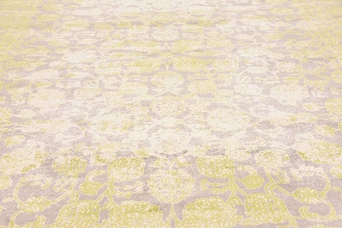 Unique Loom Traditional Classic Intricate Design Distressed Vintage Detail, Area Rug, 9' 0" x 12' 0", Light Green/Gray