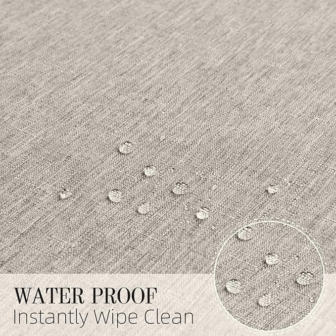 Cloth Napkin Set of 8 Square Washable Reusable Linen Fabric Polyester for Kitchen Dinner Dining Restaurants Wedding Party Banquet Table(Flaxen/17x17 Inch)