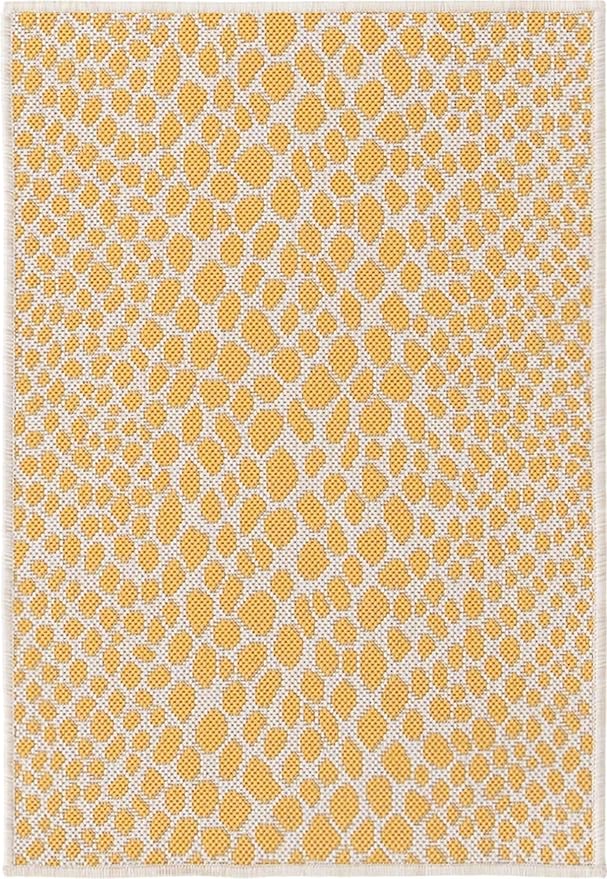Unique Loom Outdoor Collection Area Rug - Cape Town (2' 2' x 3' 1' Rectangle, Yellow Ivory/ Ivory)