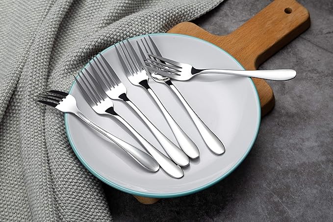 12-Piece Stainless Steel Dessert Forks,Salad Forks Set,6.7-Inch