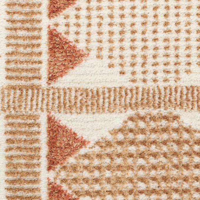 Nourison Home Nordic Rust 8' x 10' Area Rug - Easy Clean, Non Shedding, Bed Room, Living Room, Dining Room, Kitchen (8' x 10')