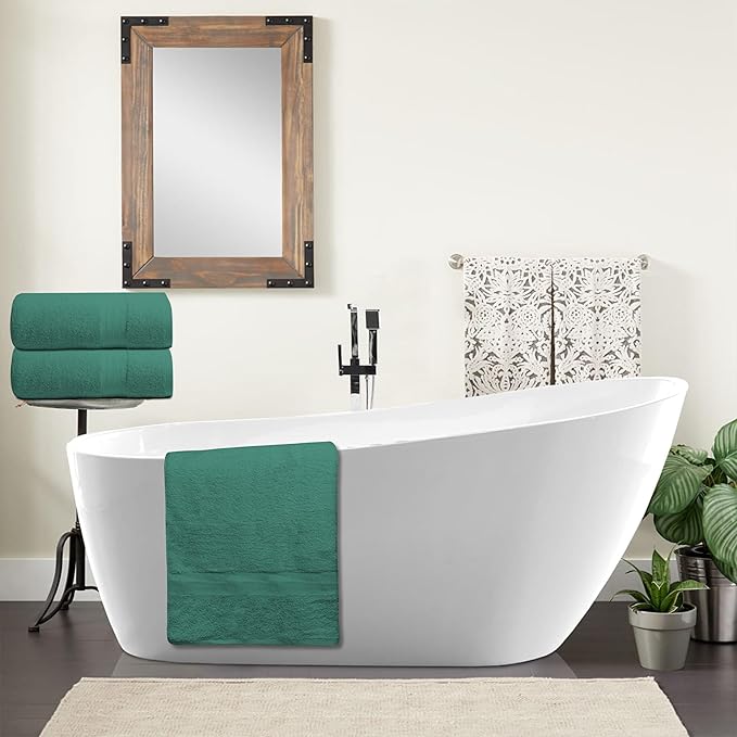 Softolle 100% Cotton Luxury Bath Sheets - Pack of 2 (35" x 70") | Super Soft, Quick-Dry & Highly Absorbent Towels for Bathroom, Home, Spa & Gym (Dusty-Green)
