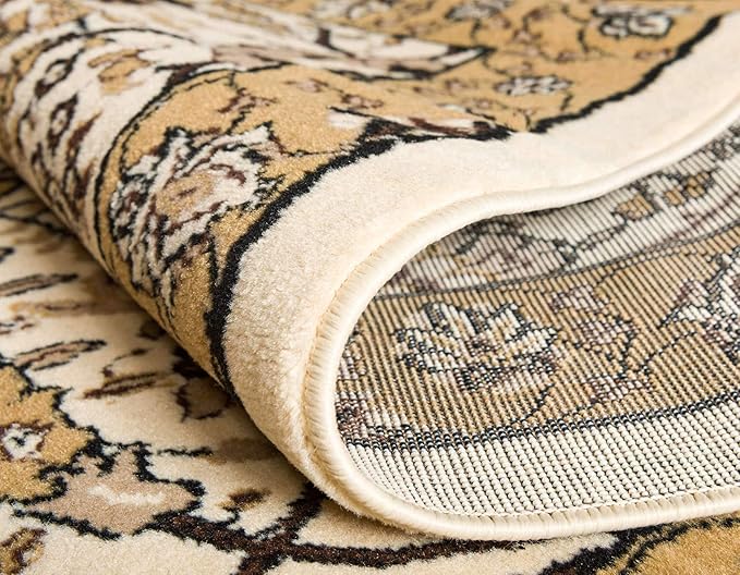 Unique Loom Espahan Collection Area Rug - Cape Cod (5' 3" x 8' Rectangle, Ivory/ Beige)