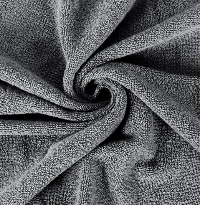 HILLFAIR 600 GSM- 40 x 80 Inches- 100% Cotton 2 Pc XXL Oversized Bath Towel Set- Soft Highly Absorbent Jumbo Bath Sheets Towels Sets- Quick Dry Oversized Bath Towel Sets for Hotel Spa Pool- Platinum