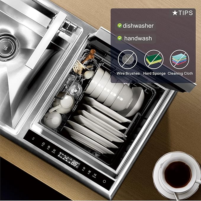 Silverware Set, 20-Piece Flatware Cutlery Set Service for 4, Heavy Duty Titanium Coating Modern Design, 18/0 Stainless Steel Utensils, Dishwasher Safe