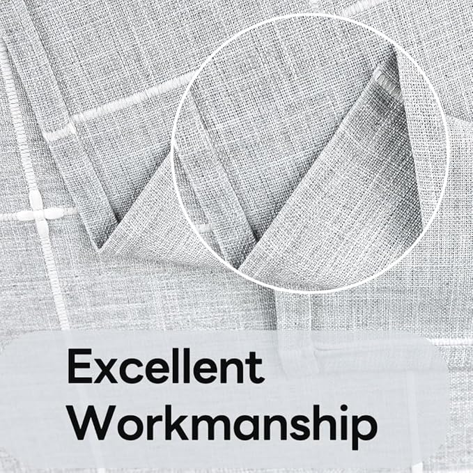 Heavy Duty Cotton Table Cloth for Square Table Farmhouse Vintage Tablecloth Washable Rustic Table Cover (Gray, 52''x52'')