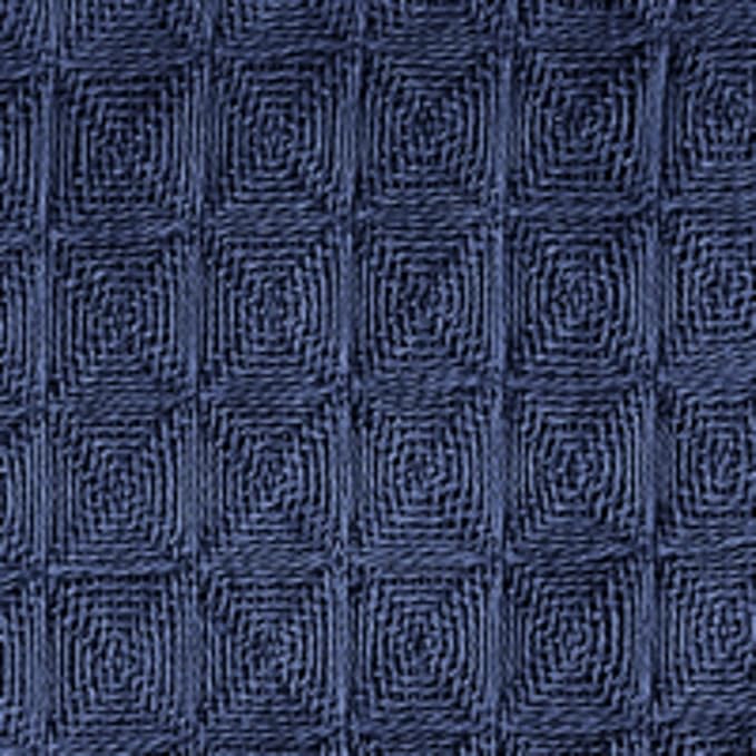 UCHINO Waffle Twist Cotton Weave Bath Towel for Bathroom Lightweight Absorbent Quick Dry Honeycomb Texture Solid Terry Loop Reverse 30" x 60", 1 Bath Towel, Indigo
