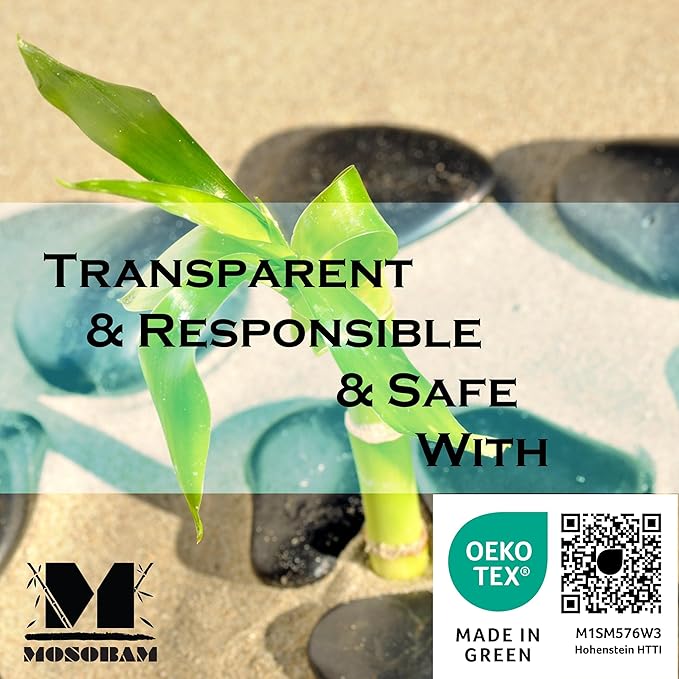 Mosobam Luxury Turkish Bath Towels 30X58 Seagrass Green 700 GSM Bamboo Viscose & Aegean Turkish Combed Cotton