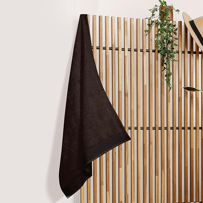 Belizzi Home Cotton 2 Pack Oversized Bath Sheet 35 x 70, Large Bath Sheet, Ultra Absorbent, Compact, Eco-Friendly and 100% Recyclable, Quick Drying and Lightweight Towel - Chocolate Brown