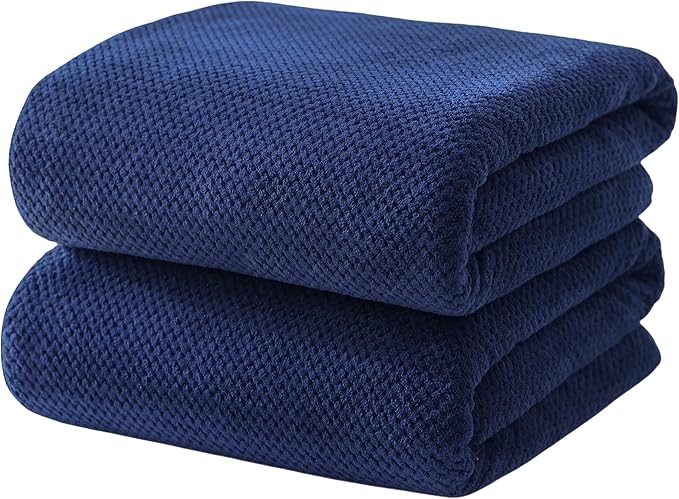 40x80 Inches Bath Sheets Towels for Adults Oversized Bath Towels Extra Large Luxury Super Soft Absorbent Quick Dry Microfiber (Navy Blue,2PCS)