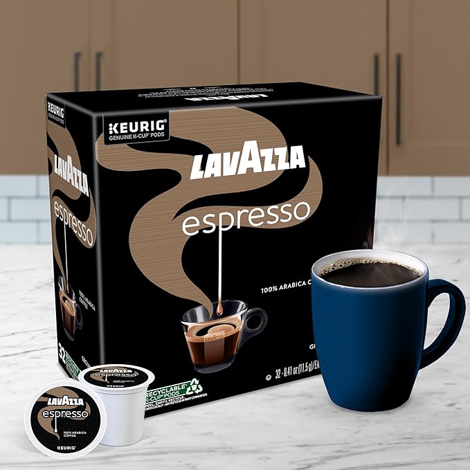 Lavazza Espresso Keurig K-Cup® Pods, Medium Roast, 100% Arabica (32 Pods)