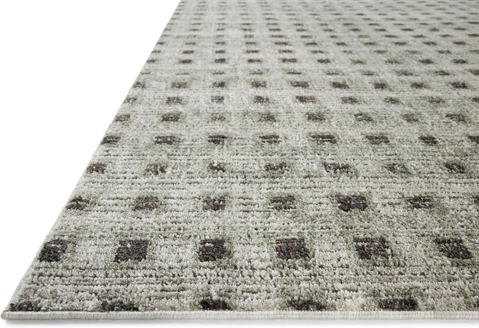 Loloi Jeremiah Brent Bleecker Collection BLE-06 Silver/Charcoal 7'-10" x 10' Area Rug