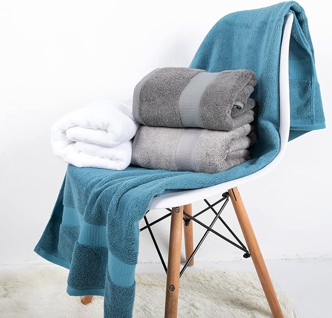 Large Bath Towels for Body, Sensitive,for Adult Kids Baby Luxury Hotel Spa Gym Super Soft Highly Absorbent Bathroom Towels 30" x 54",1 Pack White