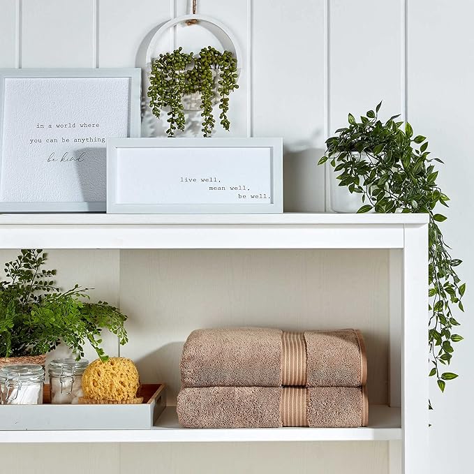 Christy Supreme Hygro 6 Piece Towel Set | Mocha | 100% Luxury Supima Cotton | Ultra Soft | Super Absorbent | 650GSM | 2 Bath Sheets 2 Hand Towels 2 Face Cloths