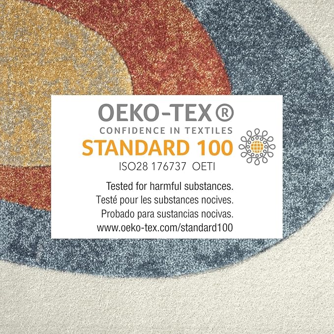 Home Dynamix Tribeca Slade Contemporary Abstract Area Rug, Blue/Rust, 7'10"x10'6"