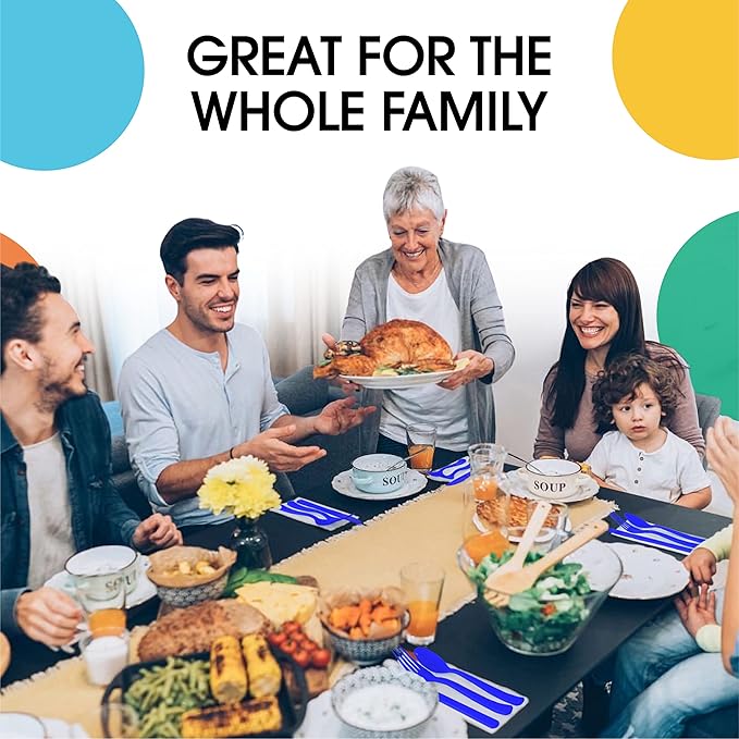 Party Solids Dark Blue Plastic Forks 200 Pcs Dark Blue Forks Disposable Utensils Heavy Duty Plastic Cutlery Set Disposable Cutlery Sets Flatware Sets Silverware Set Party Supplies & Party Tableware