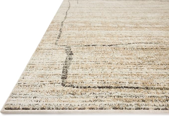 Loloi Jeremiah Brent Bleecker Collection BLE-05 Natural/Charcoal 5'-3" x 7'-6" Area Rug