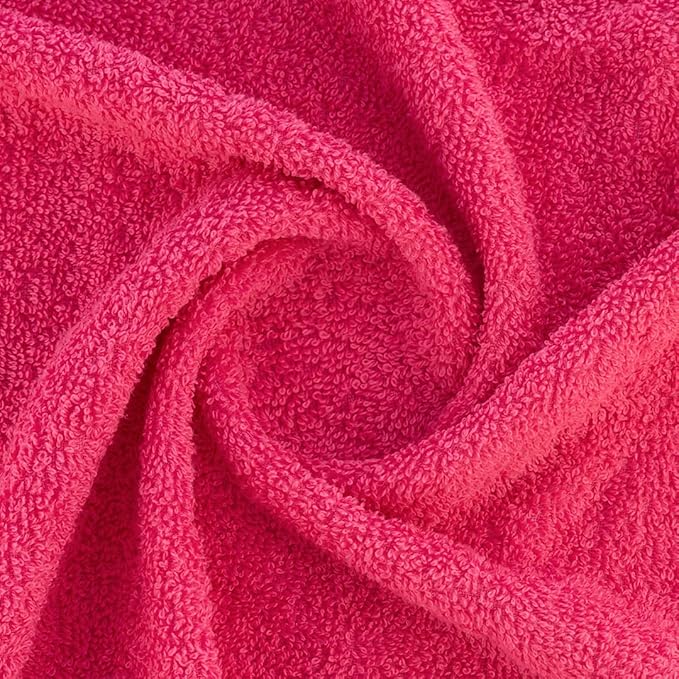CASA COPENHAGEN He & She 6 Pieces Towel Set- Teal + Pink, 550 GSM 2 Bath Towel 2 Hand Towel 2 Washcloth, Designed in Denmark Made of Soft Egyptian Cotton for Bathroom, Kitchen & Shower