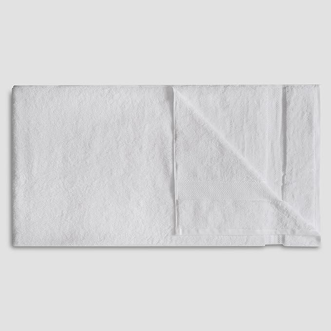 Fabdreams 100% Organic Cotton Bath Sheet Set of 2 700 GSM Oversized Towels Ultra Soft Plush Absorbent Durable Skin-Friendly Spa Hotel Premium Comfort Large 36 x 70 in White