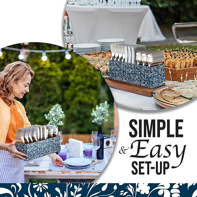 Exquisite Silver Plastic Silverware Heavy Duty 600 Pack - Utensil Caddy For Parties, Utensil Holder For Kitchen Counter 200 Each Plastic Spoons Forks & Knives Set Flatware Sets Disposable Silverware.