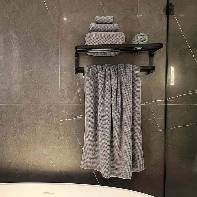 Oversized Bath Towels Extra Large 40x80 Inches Bath Sheets for Adults Super Soft Quick Dry Highly Absobent Microfiber Shower Towels (6 Piece,Charcoal)…