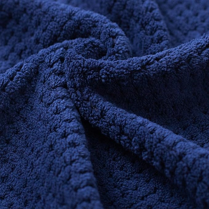 Oversized Bath Towels Extra Large 40x80 Inches Bath Sheets for Adults Super Soft Quick Dry Highly Absobent Microfiber Shower Towels (6 Piece,Navy Blue)