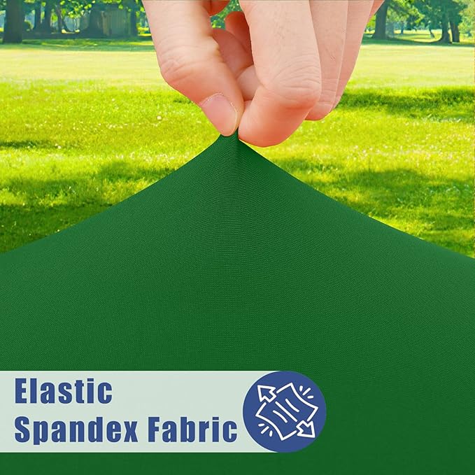 Round Spandex Tablecloth, Elastic Fitted Waterproof Tablecloths for 45"-56" Tables, Stretch Washable Picnic Table Cover for Camping, Dining, Indoor and Outdoor, Emerald Green