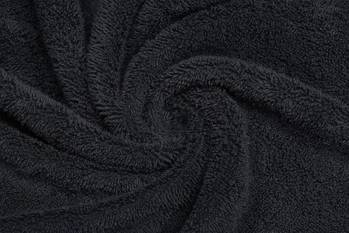 PERFEHAIR Black Salon Towels (2-Pack, 16 X 27 Inches)-Barber Hand Cotton Towel for Gym, Bath, Spa, Shaving, Shampoo