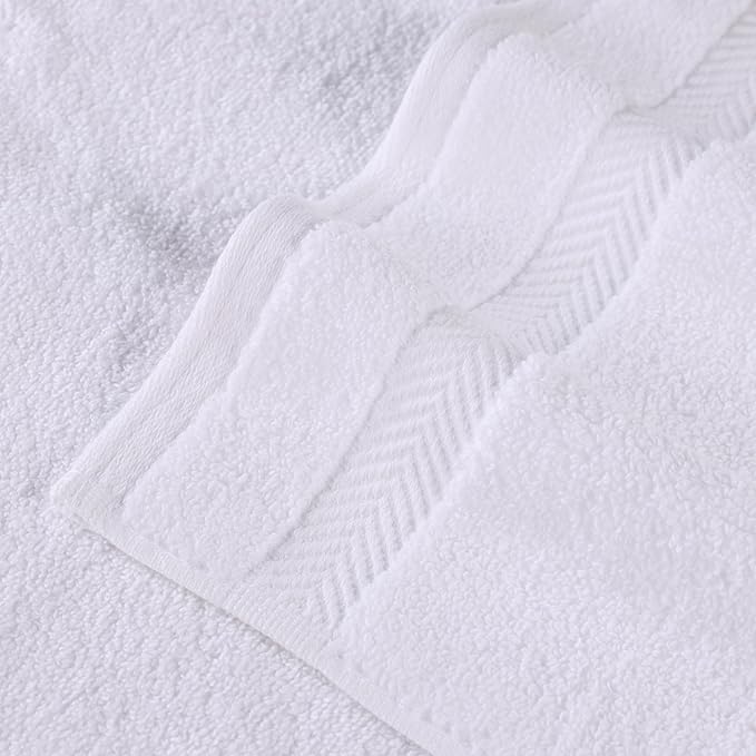 Superior Zero Twist 100% Cotton Bath Sheet Towels, Super Soft, Fluffy and Absorbent, Premium Quality Oversized Bath Sheet Set of 2 - White