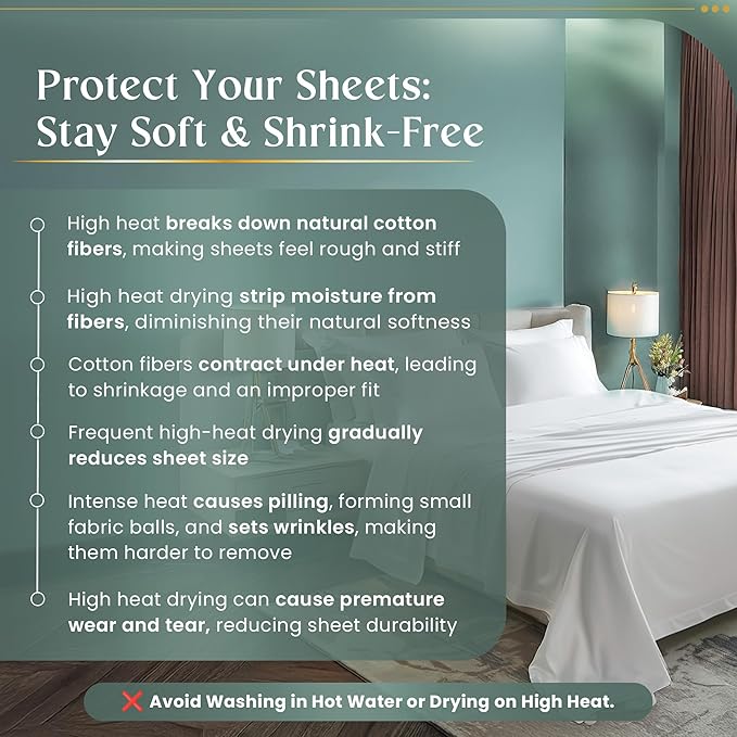 100% Egyptian Cotton Sheets Full Size Bed Set, Deep Pocket Full Sheet Set, 800 Thread Count Cotton Bed Sheets, Naturally Cool Soft Breathable No Pill Elasticated Luxury White Bedding For All Seasons