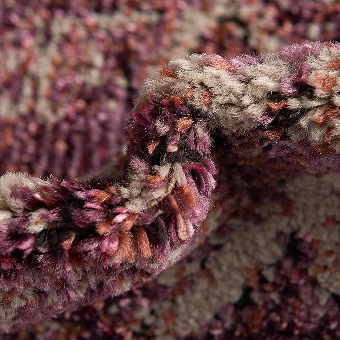 Unique Loom Isabella Collection Area Rug - Adjani (2' 7" x 10' Runner, Purple/ Ivory)