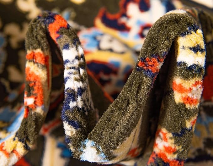 Unique Loom Espahan Collection Area Rug - Cape Cod (7' 1" x 10' Rectangle, Green/ Black)