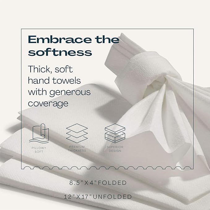 2000-Pack Disposable Guest Towel Paper Napkin - Disposable Cloth-Like Guest Towels - Soft And Absorbent Tissue Paper For Kitchen, Bathroom, Party, Wedding, Or Event