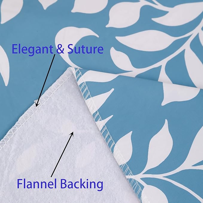 Walrus Heavy Duty Vinyl Tablecloth with Flannel Backing Waterproof Oil-Proof Plastic Table Cloth Stain-Resistant Wipeable Rectangle or Square Table Cover for Indoor and Outdoor (Branch, 52X70 Inch)