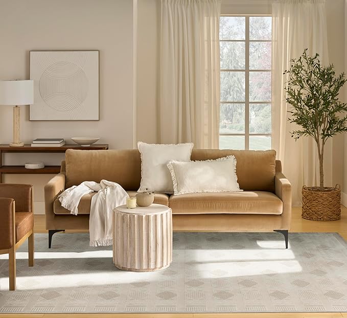 Nourison Nordic Ivory Beige 8' x 10' Scandinavian Area Rug - Easy Cleaning, Non Shedding, Bed Room, Living Room, Dining Room, Kitchen (8' x 10')