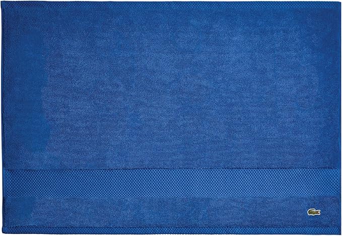 Lacoste Heritage 100% Supima Cotton Tub Mat, Surf Blue, 21" x 31" – Highly Absorbent & Quick Drying, Premium Super Soft Bath Towel, Bathroom Essential, Gift for All Occasions, Machine Washable