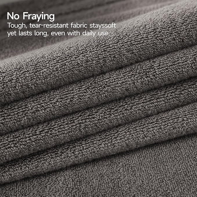 REDKISS 6 Pack Premium Hand Towels for Bathroom, 13 x 30 inch, 100% Cotton Hand Towel Set of 6, Super Soft and Highly Absorbent Towels for Bathroom, Gym, Spa, Shower, and Hotel, Brown