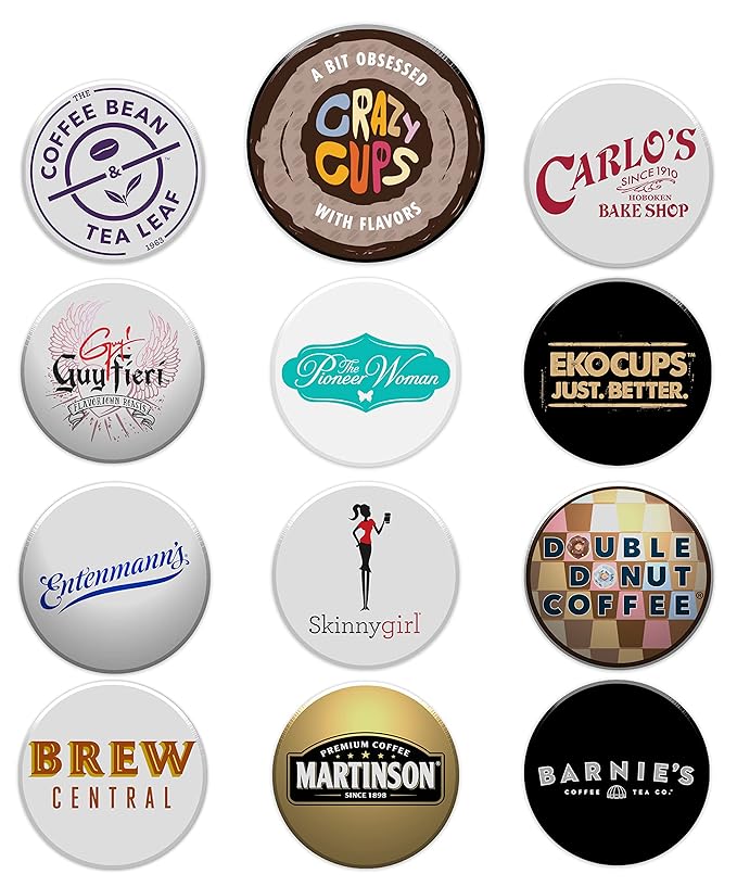 Crazy Cups Coffee Pods Variety Pack, Including Flavored Coffee Pods, Dark Roast, Medium Roast Coffee Pods, Single Serve Coffee for Keurig K Cups Machines, Perfect Coffee Gift Set, 50 Count