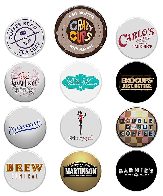 Crazy Cups Perfect Samplers Coffee Pods Variety Pack, Bold and Dark Roast Coffee, Single Serve Cups for Keurig K-Cup Machines - Robust Assortment, 20 Count