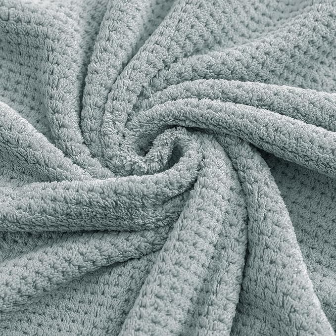 YTYC 29x59 Inch Extra Large Bath Towels Set of 6 Quick Dry Super Soft Microfiber Towels for Bathroom 80% Polyester (Grey,6 Piece)